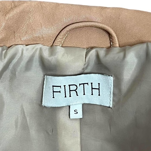 FIRTH Lamb's Leather Jacket Tan Moto Size‎ S - Picture 11 of 14